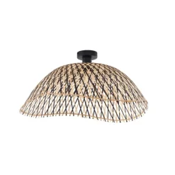 QAZQA Art-Deco-Deckenleuchte schwarz Bambus 60 cm - Alka