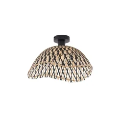 QAZQA Art-Deco-Deckenleuchte schwarz Bambus 40cm - Alka