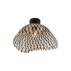 QAZQA Art-Deco-Deckenleuchte schwarz Bambus 40cm - Alka