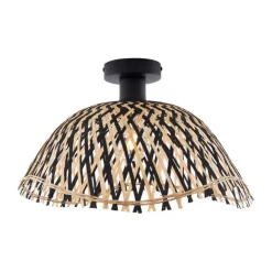 QAZQA Art-Deco-Deckenleuchte schwarz Bambus 40cm - Alka