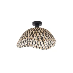 QAZQA Art-Deco-Deckenleuchte schwarz Bambus 40cm - Alka