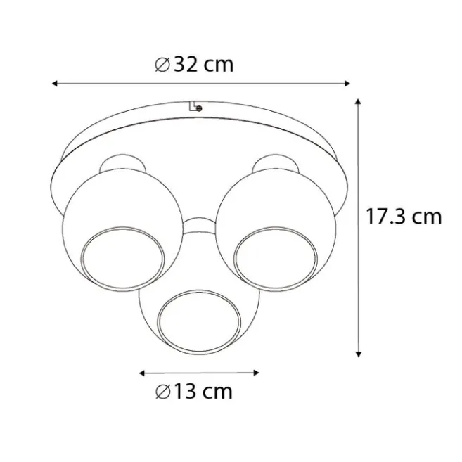 QAZQA Art-Deco-Deckenleuchte schwarz mit Rauchglas 3-flammig - Vidro