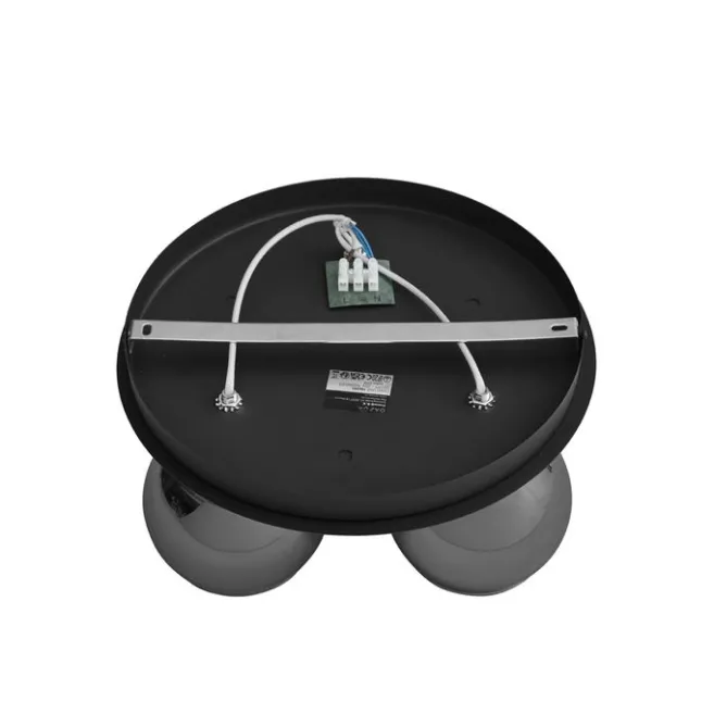 QAZQA Art-Deco-Deckenleuchte schwarz mit Rauchglas 3-flammig - Vidro