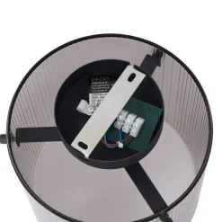 QAZQA Art-Deco-Deckenleuchte schwarz mit Rauchglas - Laura