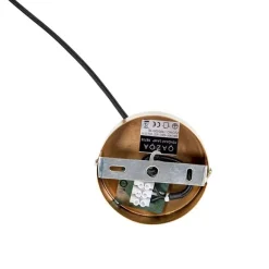 QAZQA Art-Deco-Hängelampe aus Messing mit ozeanblauem Glas 20 cm – Pallon