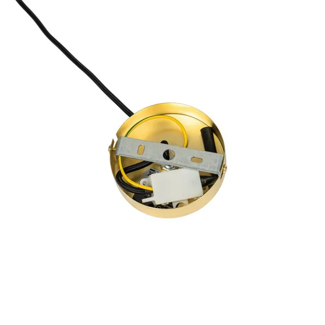 QAZQA Art-Deco-Hängelampe Gold mit Glas - Laura