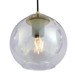 QAZQA Art-Deco-Hängelampe Gold mit Regenbogen-Glas 7-flammig - Sandra