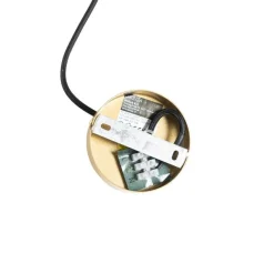 QAZQA Art-Deco-Hängelampe Gold mit weißem Glas - Isabella