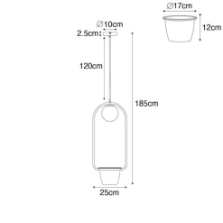 QAZQA Art-Deco-Hängelampe Gold mit weißem Glas - Isabella