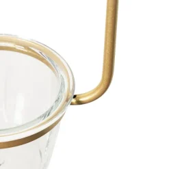 QAZQA Art-Deco-Hängelampe Gold mit weißem Glas - Isabella