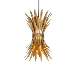 QAZQA Art-Deco-Hängelampe Gold mit Schwarz - Wesley