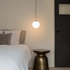 QAZQA Art-Deco-Hängelampe Gold mit Opalglas - Flore