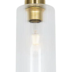 QAZQA Art-Deco-Hängelampe Gold mit Glas 4-flammig - Laura