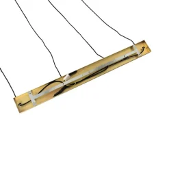 QAZQA Art-Deco-Hängelampe Gold mit Glas 4-flammig - Laura