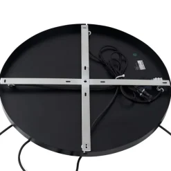 QAZQA Art-Deco-Hängelampe schwarz mit Rauchglas rund 4-flammig - Bao