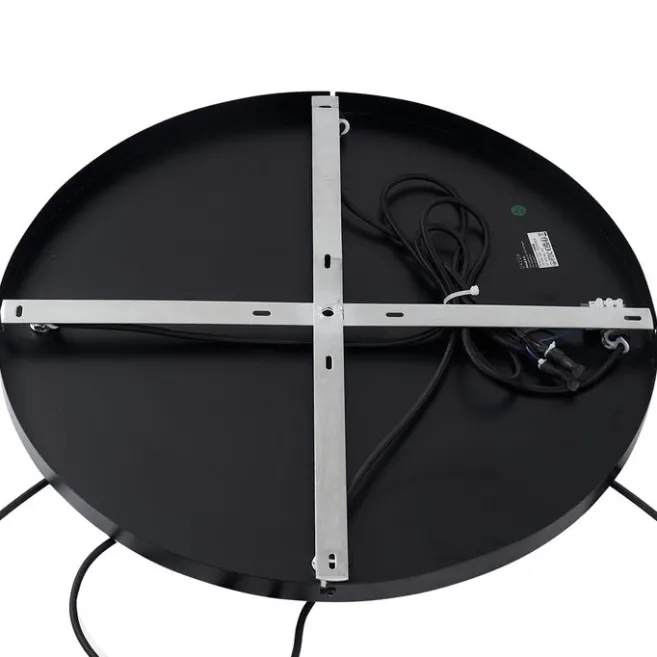 QAZQA Art-Deco-Hängelampe schwarz mit Rauchglas rund 4-flammig - Bao