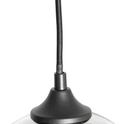 QAZQA Art-Deco-Hängelampe schwarz mit Rauchglas 8-flammig – Sandra