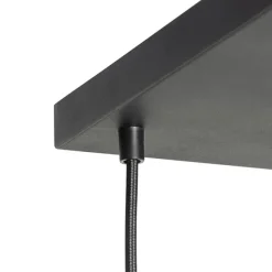 QAZQA Art-Deco-Hängelampe schwarz mit Rauchglas 8-flammig – Sandra