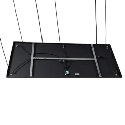 QAZQA Art-Deco-Hängelampe schwarz mit Rauchglas 6 Lichter - Wallace