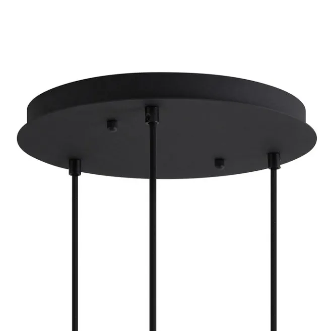 QAZQA Art-Deco-Hängeleuchte schwarz mit blauem und grünem Glas 3-flammig - Douglass