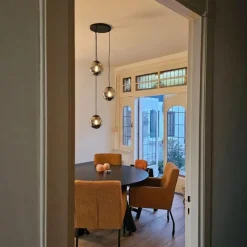 QAZQA Art-Deco-Pendelleuchte schwarz mit Rauchglas 3-flammig - Pallon