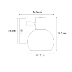Kinder QAZQA Art-Deco-Spot Gold mit Opalglas verstellbar – Anouk