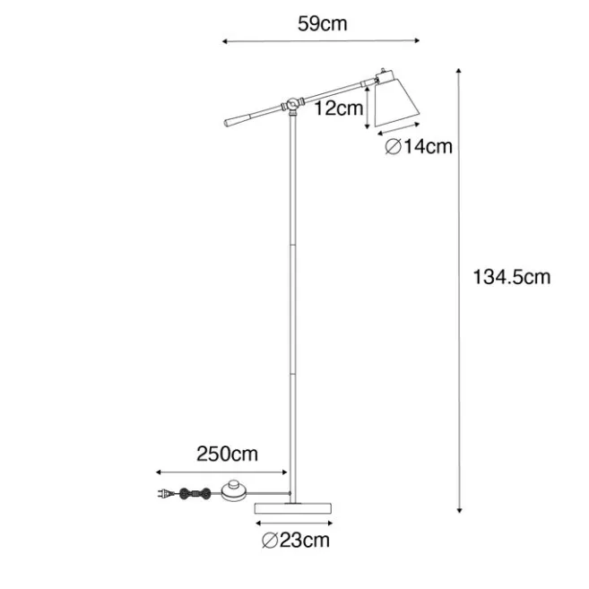 QAZQA Art-Deco-Stehleuchte aus Bronze mit Marmor und bernsteinfarbenem Glas – Nina