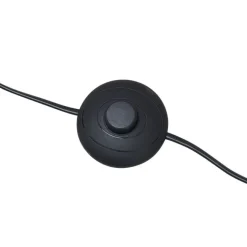 QAZQA Art-Deco-Stehleuchte schwarz mit Rauchglas – Sandra