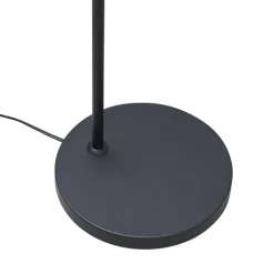 QAZQA Art-Deco-Stehleuchte schwarz mit Rauchglas – Sandra