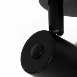 QAZQA Art-Deco-Strahler schwarz mit Rauchglas - Vidro