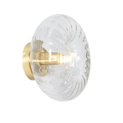 QAZQA Art-Deco-Wandleuchte Gold mit Glas - Ayesha