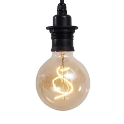 QAZQA Außenhängeleuchte schwarz IP44 - Cava