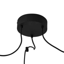 QAZQA Außen-Hängeleuchte schwarz mit mehrfarbigen Seilschirmen 3-flammig IP44 - Cava Jayla