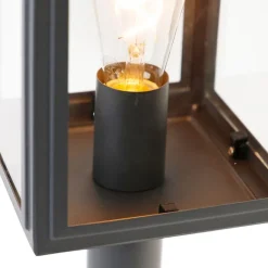 QAZQA Außenlampenmast grau 50 cm IP44 - Sutton