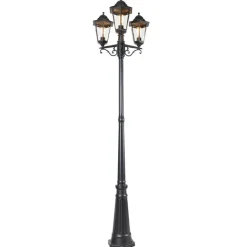 QAZQA Außenlaterne schwarz 220 cm 3-flammig IP44 - Havanna