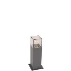 QAZQA Außenleuchte 30 cm anthrazit mit Erdungsstift und Kabelmuffe - Dänemark