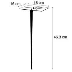 QAZQA Außenleuchte 30 cm anthrazit mit Erdungsstift und Kabelmuffe - Dänemark