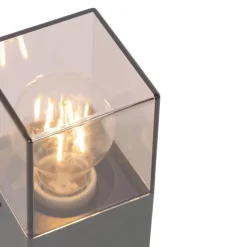 QAZQA Außenleuchte 30 cm anthrazit mit Erdungsstift und Kabelmuffe - Dänemark