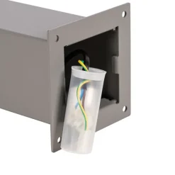 QAZQA Außenleuchte 50 cm grau mit Erdungsstift und Kabelmuffe - Dänemark