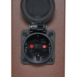 QAZQA Außenleuchte Rostbraun mit Klarglas 80cm IP44 mit Steckdose und Bewegungssensor - Malios