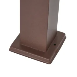 QAZQA Außenleuchte Rostbraun mit Klarglas 80cm IP44 mit Steckdose und Bewegungssensor - Malios