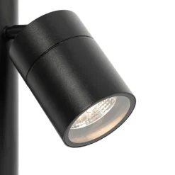 QAZQA Außenleuchte schwarz 45 cm AR70 verstellbar IP44 - Solo