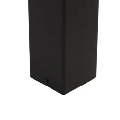 QAZQA Außenpfosten schwarzes Opalglas 70 cm Erdungsstift und Kabeltülle - Dänemark