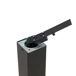 QAZQA Außenpoller schwarzes Opalglas 50 cm Erdungsstift und Kabeltülle - Dänemark