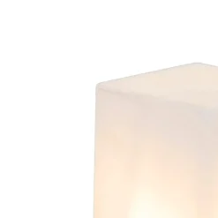 QAZQA Außenpoller schwarzes Opalglas 50 cm Erdungsstift und Kabeltülle - Dänemark