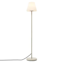 QAZQA Außenstehleuchte beige mit weißem Schirm IP65 - Virginia