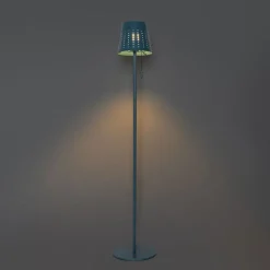 QAZQA Außenstehleuchte blau inkl. LED 3-stufig dimmbar auf Solar - Ferre