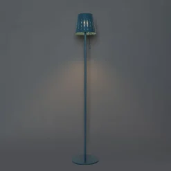 QAZQA Außenstehleuchte blau inkl. LED 3-stufig dimmbar auf Solar - Ferre