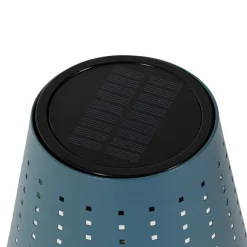 QAZQA Außenstehleuchte blau inkl. LED 3-stufig dimmbar auf Solar - Ferre