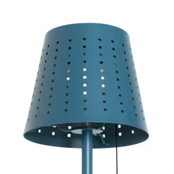 QAZQA Außenstehleuchte blau inkl. LED 3-stufig dimmbar auf Solar - Ferre